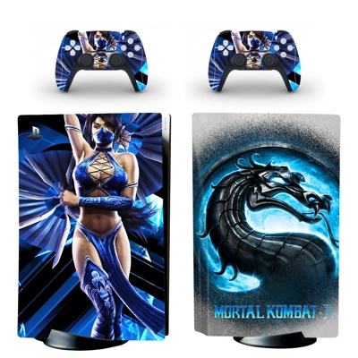 Mortal Kombat decal skin for PS5 Disc Edition Console and two Controllers