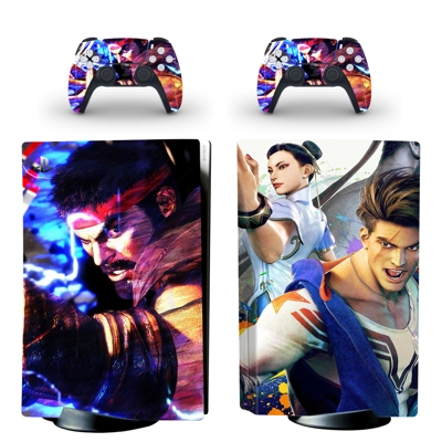 Street Fighter 6 decal skin for PS5 Disc Edition Console and two Controllers