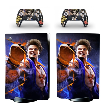 Street Fighter 6 decal skin for PS5 Disc Edition Console and two Controllers