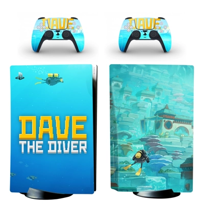DAVE THE DIVER decal skin for PS5 Disc Edition Console and.. DAVE THE DIVER decal skin for PS5 Disc Edition Console and..