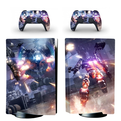 Armored Core 6 decal skin for PS5 Disc Edition Console and two Controllers