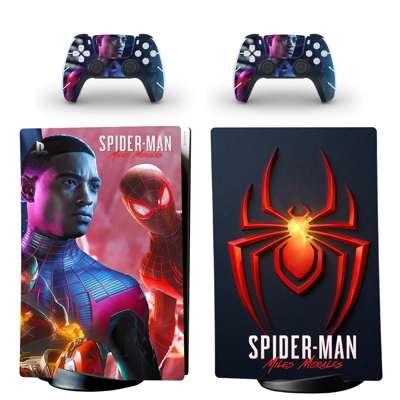 Spiderman decal skin for PS5 Digital Console and two Contr.. Spiderman decal skin for PS5 Digital Console and two Contr..