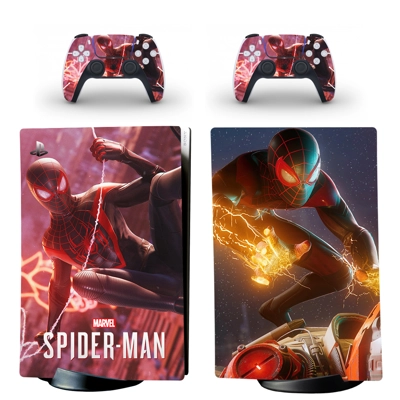 Spiderman decal skin for PS5 Digital Console and two Contr.. Spiderman decal skin for PS5 Digital Console and two Contr..