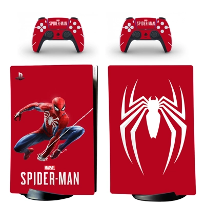 Spiderman decal skin for PS5 Digital Console and two Contr.. Spiderman decal skin for PS5 Digital Console and two Contr..