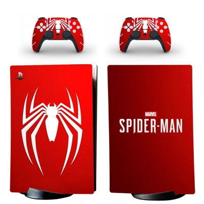Spiderman decal skin for PS5 Digital Console and two Contr.. Spiderman decal skin for PS5 Digital Console and two Contr..