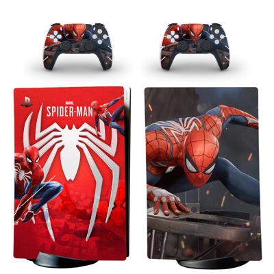 Spiderman decal skin for PS5 Digital Console and two Contr.. Spiderman decal skin for PS5 Digital Console and two Contr..