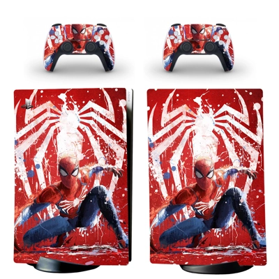 Spiderman decal skin for PS5 Digital Console and two Contr.. Spiderman decal skin for PS5 Digital Console and two Contr..