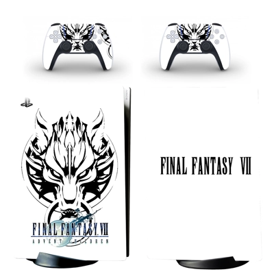 Final Fantasy 7 decal skin for PS5 Digital Console and two.. Final Fantasy 7 decal skin for PS5 Digital Console and two..