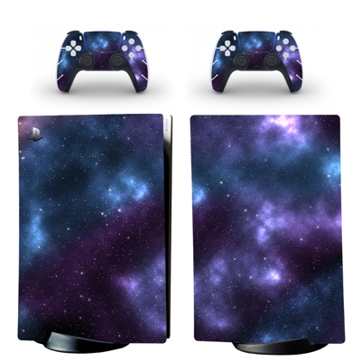 Starry Sky decal skin for PS5 Digital Console and two Controllers