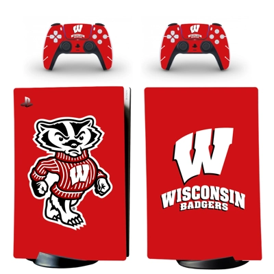 Wisconsin Badgers decal skin for PS5 Digital Console and t.. Wisconsin Badgers decal skin for PS5 Digital Console and t..