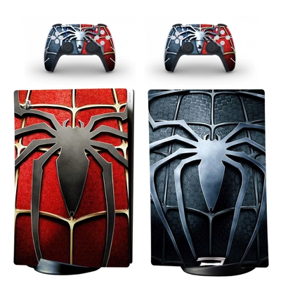 Spiderman decal skin for PS5 Digital Console and two Contr.. Spiderman decal skin for PS5 Digital Console and two Contr..
