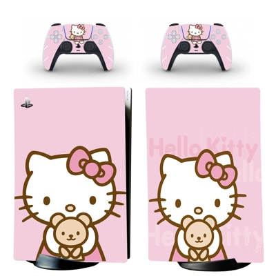 Hello Kitty decal skin for PS5 Digital Console and two Con.. Hello Kitty decal skin for PS5 Digital Console and two Con..