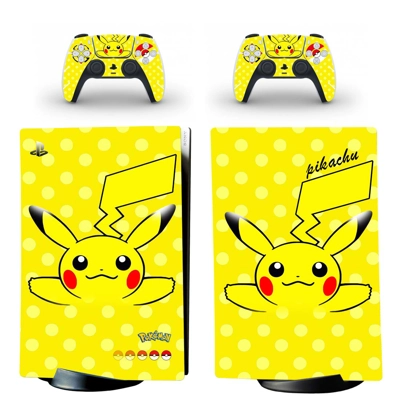 Pokemon Pikachu decal skin for PS5 Digital Console and two.. Pokemon Pikachu decal skin for PS5 Digital Console and two..