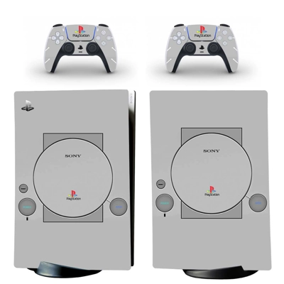 Classic Design decal skin for PS5 Digital Console and two .. Classic Design decal skin for PS5 Digital Console and two ..