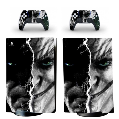 Joker Clown decal skin for PS5 Digital Console and two Con.. Joker Clown decal skin for PS5 Digital Console and two Con..