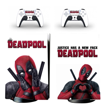 Deadpool decal skin for PS5 Digital Console and two Contro.. Deadpool decal skin for PS5 Digital Console and two Contro..