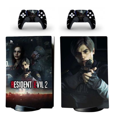 Resident Evil 2 decal skin for PS5 Digital Console and two.. Resident Evil 2 decal skin for PS5 Digital Console and two..
