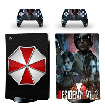 Resident Evil 2 decal skin for PS5 Digital Console and two.. Resident Evil 2 decal skin for PS5 Digital Console and two..