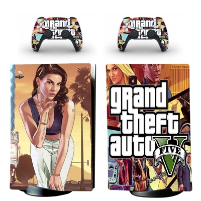 Grand Theft Auto 5 decal skin for PS5 Digital Console and .. Grand Theft Auto 5 decal skin for PS5 Digital Console and ..
