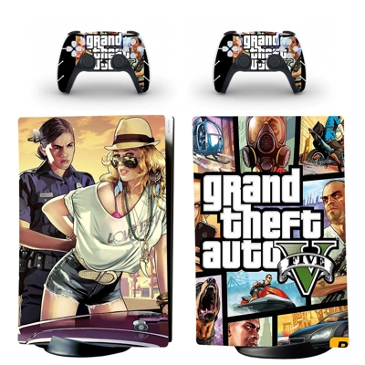 Grand Theft Auto 5 decal skin for PS5 Digital Console and .. Grand Theft Auto 5 decal skin for PS5 Digital Console and ..