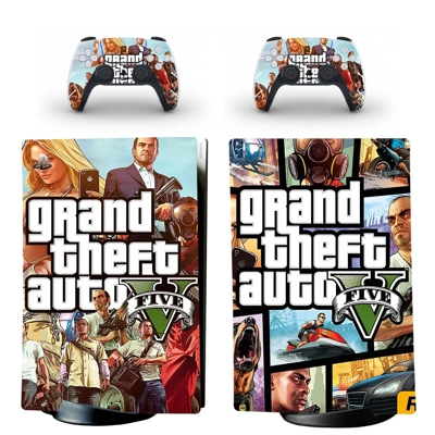 Grand Theft Auto 5 decal skin for PS5 Digital Console and .. Grand Theft Auto 5 decal skin for PS5 Digital Console and ..