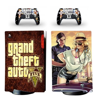 Grand Theft Auto 5 decal skin for PS5 Digital Console and .. Grand Theft Auto 5 decal skin for PS5 Digital Console and ..