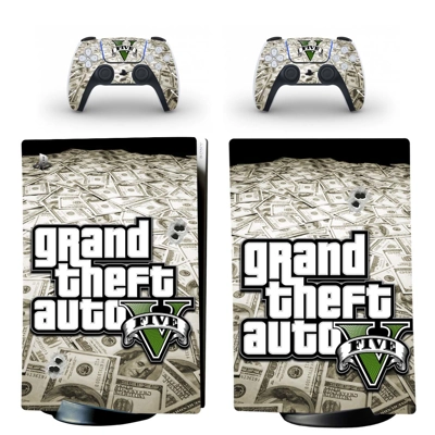 Grand Theft Auto 5 decal skin for PS5 Digital Console and .. Grand Theft Auto 5 decal skin for PS5 Digital Console and ..