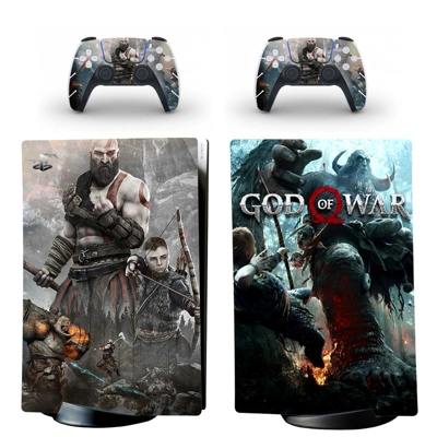 God of War 4 decal skin for PS5 Digital Console and two Controllers