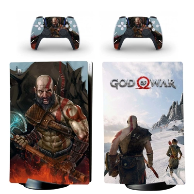 God of War 4 decal skin for PS5 Digital Console and two Co.. God of War 4 decal skin for PS5 Digital Console and two Co..