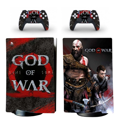 God of War 4 decal skin for PS5 Digital Console and two Controllers