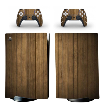 Wood Grain decal skin for PS5 Digital Console and two Cont.. Wood Grain decal skin for PS5 Digital Console and two Cont..