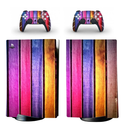Wood Grain decal skin for PS5 Digital Console and two Cont.. Wood Grain decal skin for PS5 Digital Console and two Cont..