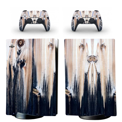 Wood Grain decal skin for PS5 Digital Console and two Cont.. Wood Grain decal skin for PS5 Digital Console and two Cont..