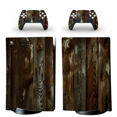Wood Grain decal skin for PS5 Digital Console and two Cont.. Wood Grain decal skin for PS5 Digital Console and two Cont..