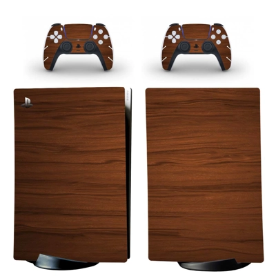 Wood Grain decal skin for PS5 Digital Console and two Cont.. Wood Grain decal skin for PS5 Digital Console and two Cont..