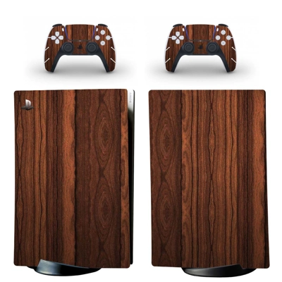 Wood Grain decal skin for PS5 Digital Console and two Cont.. Wood Grain decal skin for PS5 Digital Console and two Cont..