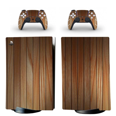 Wood Grain decal skin for PS5 Digital Console and two Cont.. Wood Grain decal skin for PS5 Digital Console and two Cont..