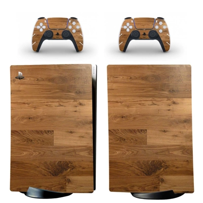 Wood Grain decal skin for PS5 Digital Console and two Cont.. Wood Grain decal skin for PS5 Digital Console and two Cont..