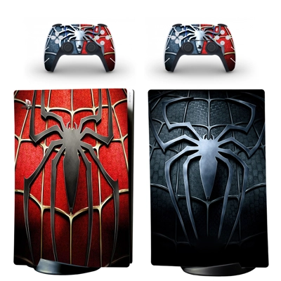 Spiderman decal skin for PS5 Digital Console and two Controllers