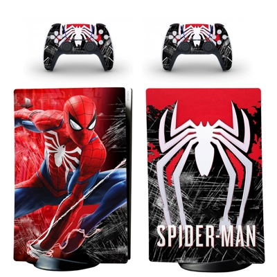 Spiderman decal skin for PS5 Digital Console and two Contr.. Spiderman decal skin for PS5 Digital Console and two Contr..