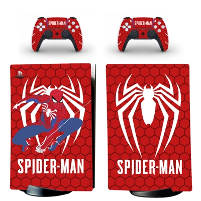 Spiderman decal skin for PS5 Digital Console and two Contr.. Spiderman decal skin for PS5 Digital Console and two Contr..