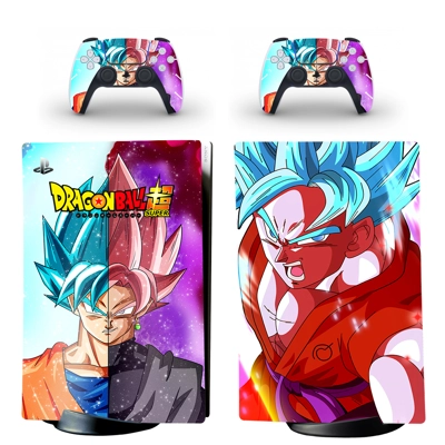 Dragon Ball decal skin for PS5 Digital Console and two Con..
