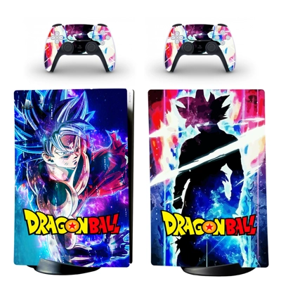 Dragon Ball decal skin for PS5 Digital Console and two Con..