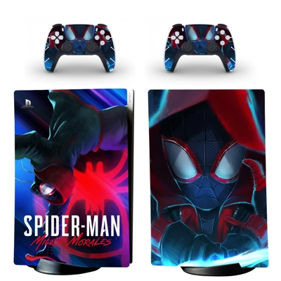 Spiderman decal skin for PS5 Digital Console and two Controllers