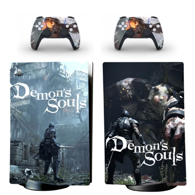 Demon's Souls decal skin for PS5 Digital Console and two C.. Demon's Souls decal skin for PS5 Digital Console and two C..