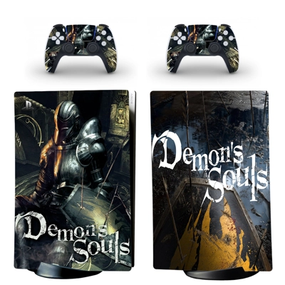 Demon's Souls decal skin for PS5 Digital Console and two C..