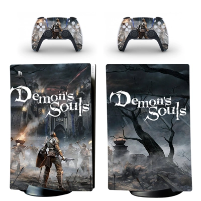 Demon's Souls decal skin for PS5 Digital Console and two C..