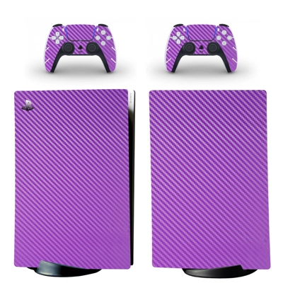 Carbon Fiber decal skin for PS5 Digital Console and two Co.. Carbon Fiber decal skin for PS5 Digital Console and two Co..
