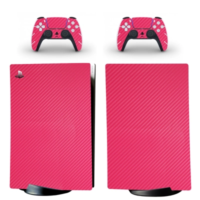 Carbon Fiber decal skin for PS5 Digital Console and two Co.. Carbon Fiber decal skin for PS5 Digital Console and two Co..