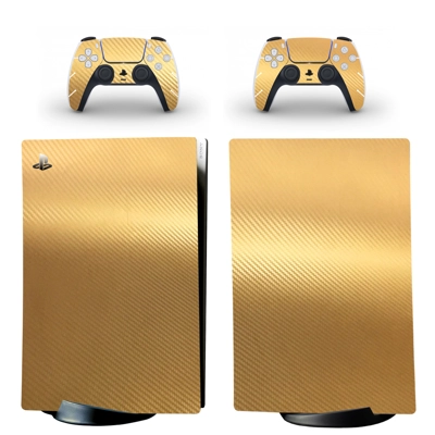 Carbon Fiber decal skin for PS5 Digital Console and two Controllers